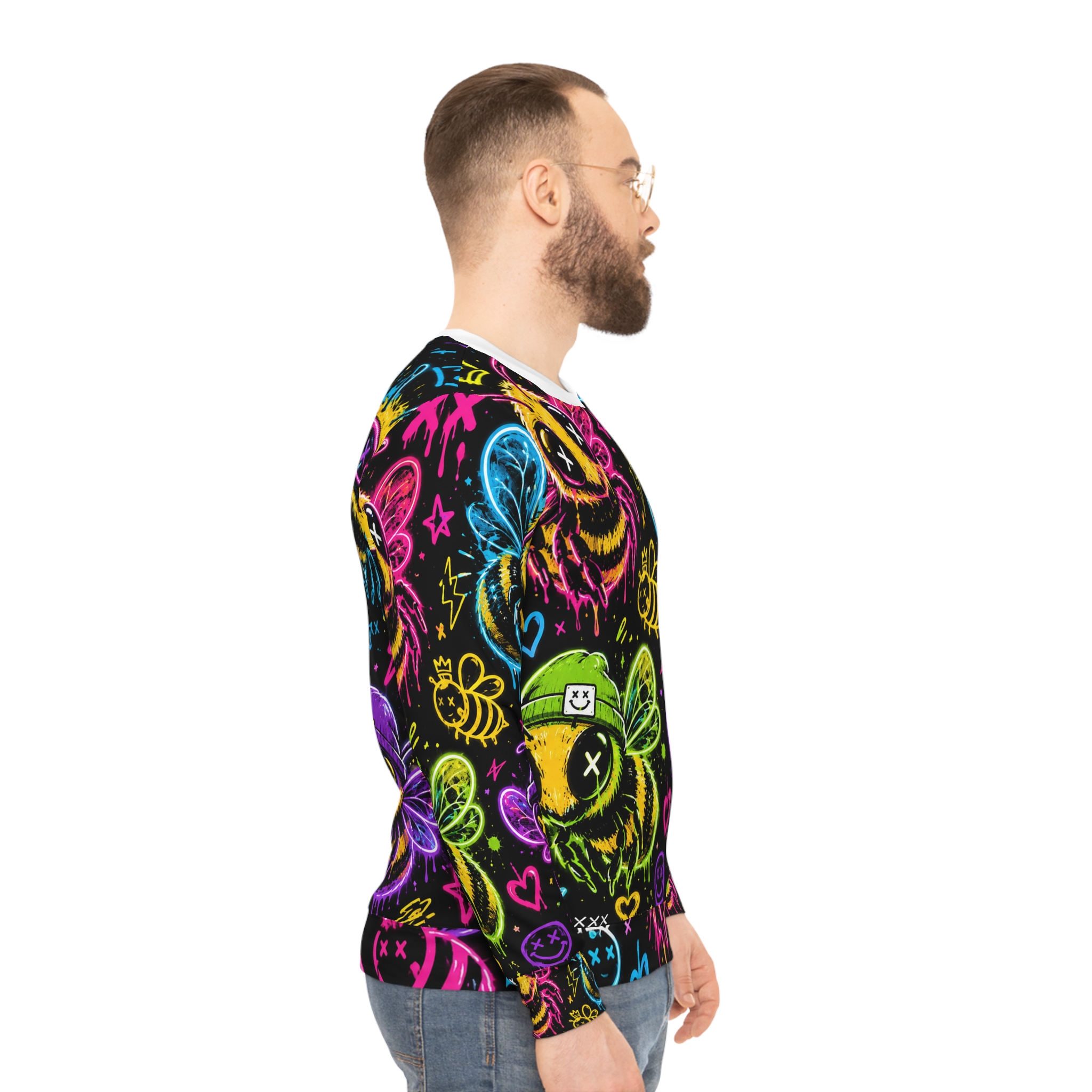 Neon Bee Graffiti Sweatshirt - Image 3