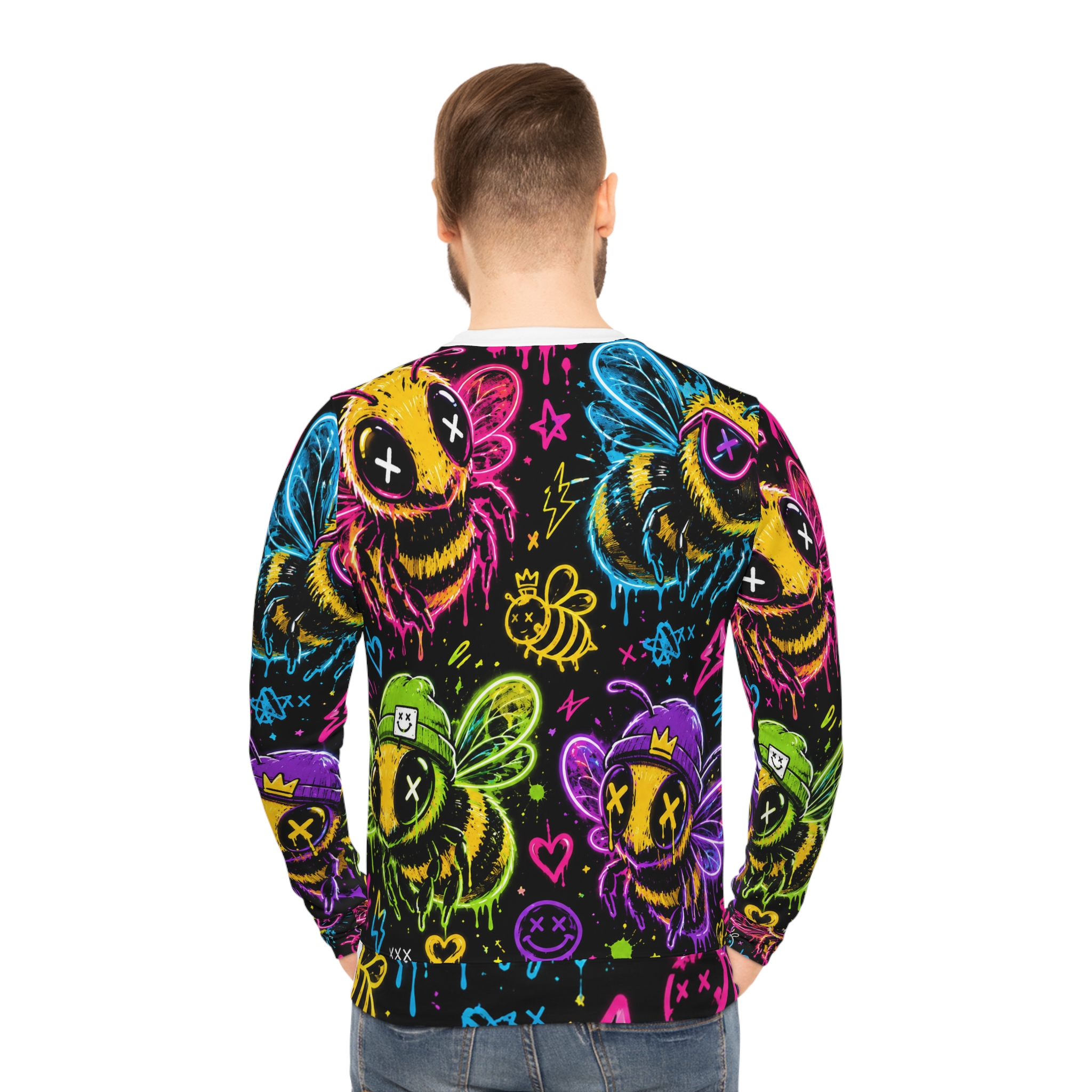 Neon Bee Graffiti Sweatshirt - Image 2