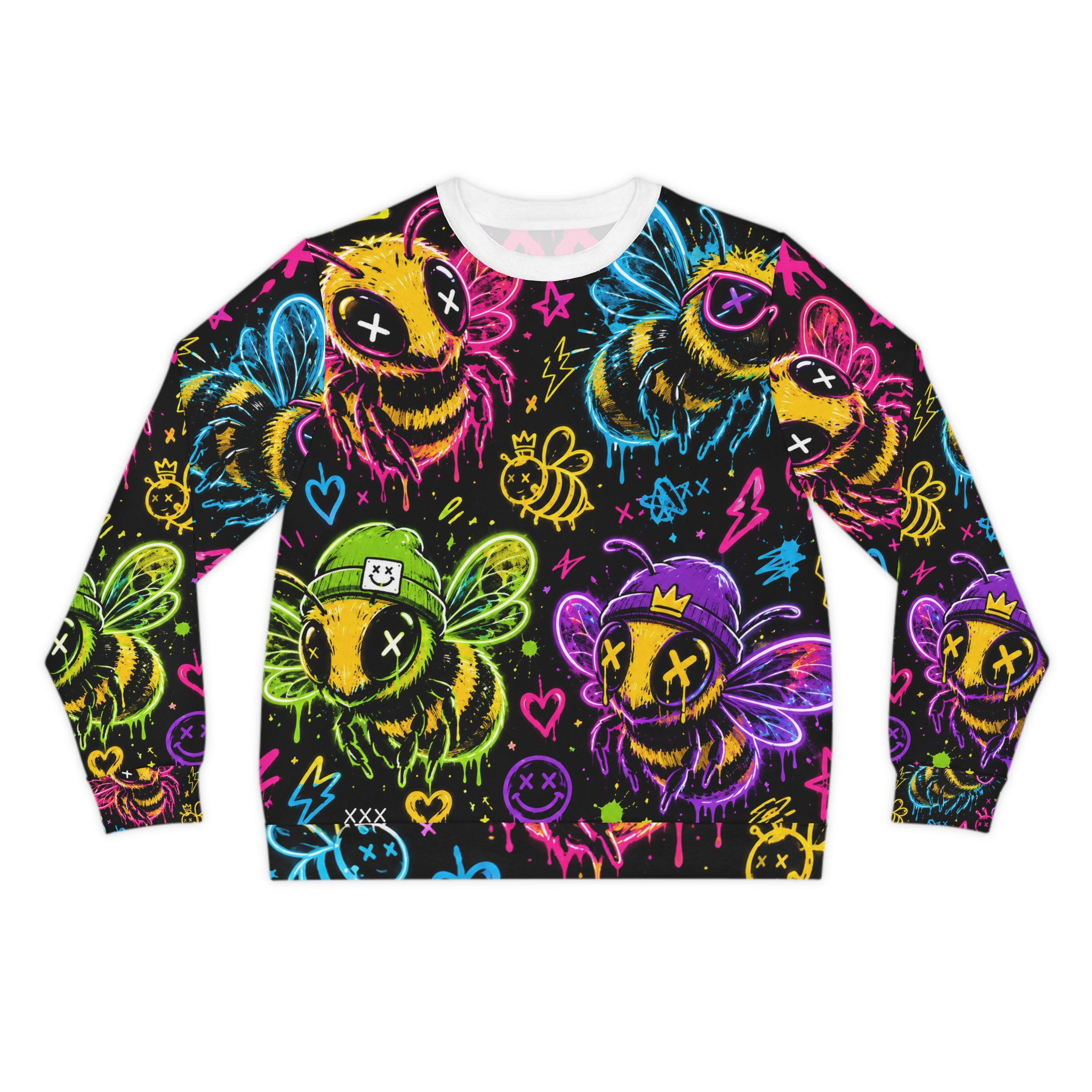 Neon Bee Graffiti Sweatshirt - Image 5
