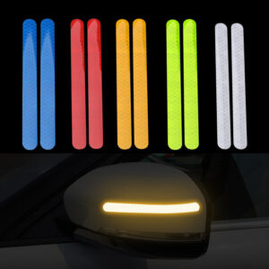 Car Reflective Rearview Mirror Warning Sticker Reversing Mirror Night Safety Reflection Warning Strip
