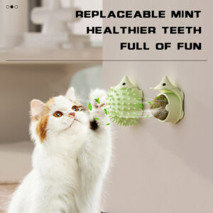 Cat Grooming Brush Wall Mount, Cat Self Groomer Cat Corner Face Scratcher, Cat Self Groomer Corner, Wall