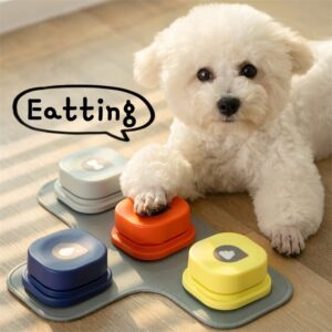 4 Colors Pet Communication Button One-click Prevent Physical Inactivity Recordable Dog Talking Button Toy Cat