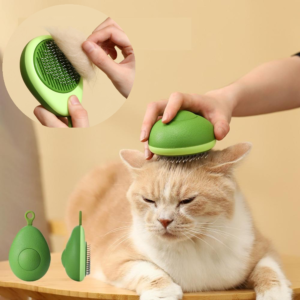 Creative Cat Grooming Comb Portable Massage Brush One-Button Remove Floating Hair Scraper Cats Dogs Pet Self