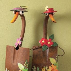 Cute Duck Garden Art Shovel Spade Art Craft Wrought Iron Decoration
