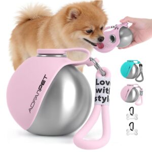 Creative Portable Outdoor Pet Stainless Steel Water Cup Small Dog Water Bottle Convenient Dog Drink Dispenser