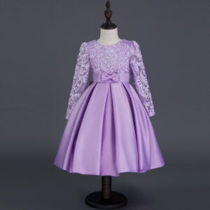 Carisa Europe And America Autumn And Winter Children's Dress Princess Dress Long Sleeve Flower Girl Dress