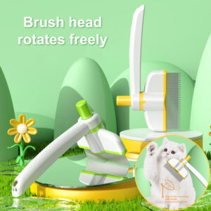 Cat Comb Tie Removal Floating Hair Magic Long Hair Pet Self-Cleaning Row Dog Cat Comb Grooming Supplies Flea