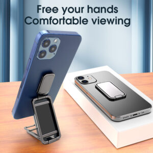 Foldable Mobile Phone Holder Ring Buckle Retractable Desktop CellPhone Stand Car Magnetic Bracket Office