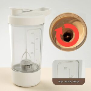 400ML 14oz Electric Protein Powder Mixing Cup Automatic Shaker Mixer Shake Bottle Milk Coffee Blender Kettle