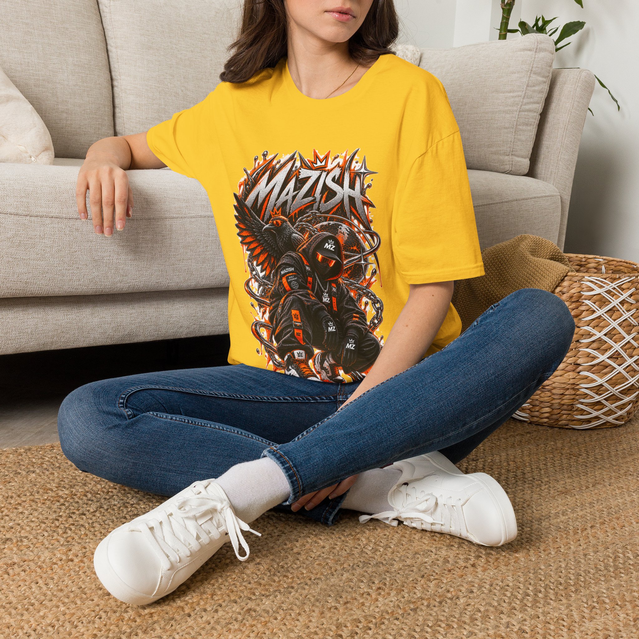 Mazish Skull Wings Streetwear Graphic - Image 3