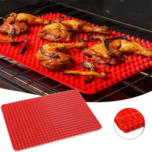 Non-Stick Silicone Pyramid Cooking Mat Baking Mat With Grid Versatile Oven BBQ Cooking Mat Heat-Resistant Mat
