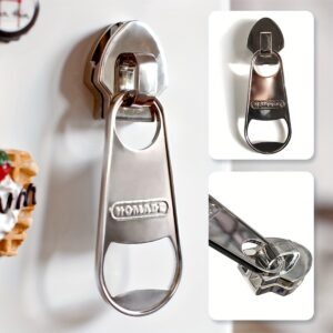 Creative Large Magnetic Zipper Bottle Opener Beer Bottle Opener With Refrigerator Sticker Creative Large Size