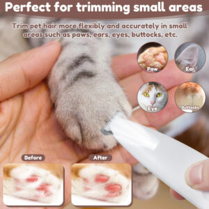 Pets Dog Paw Trimmer With LED Light Fully Waterproof Pet Hair Trimmer With LED Display Dog Clippers For