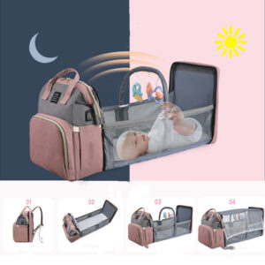 Mummy Baby Crib Backpack Large Capacity Out Milk Insulated Bag Women