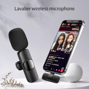 Wireless Lavalier Microphone Portable Audio Video Recording Mini Mic For I Phone Android Long Battery Life