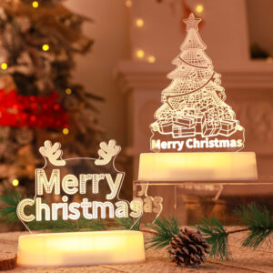 Christmas Decoration 3D Lamp Acrylic LED Night Lights Year Valentines Day Christmas Kids Gift Christmas