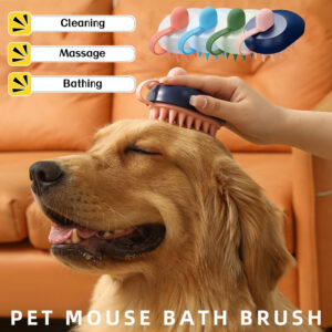 Soft Silicone Pets Hair Remover Comb Handheld Bath Shower Hair Shampoo Massage Brush For Dogs Cats Cleaning