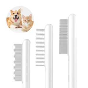 Cat Combs Rounded Stainless Steel Teeth Smooth Tips For Removing Loose Hair Pet Massage Tool For Long
