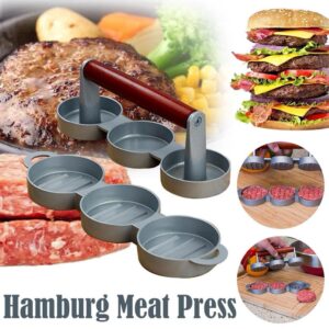 Mini Burger Press Slider Patty Wood Handle Hamburger Press Burger Press Maker Grill BBQ Party Maker Meat