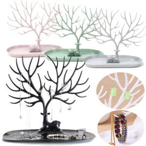 Deer Jewelry Display Stand Earrings Necklace Ring Jewelry Display Tray Jewelr Crystal Handle Antlers Jewelry