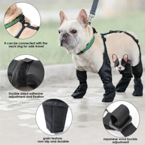 Waterproof Dog Shoes Adjustable Dog Boots Pet Breathbale Shoes For Outdoor Walking Soft French Dog Shoes Pets