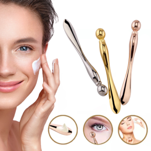Eye Cream Stick Roller For Face Metal Spatula Puff Applicator Eye Cream Massager Facial Cream Massage Sticks