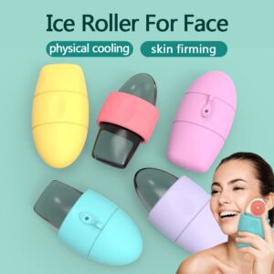 Silicone Ice Face Roller Contour Shrink Pores Remove Dark Circles Massage Skin Beauty Facial Roller For Eyes
